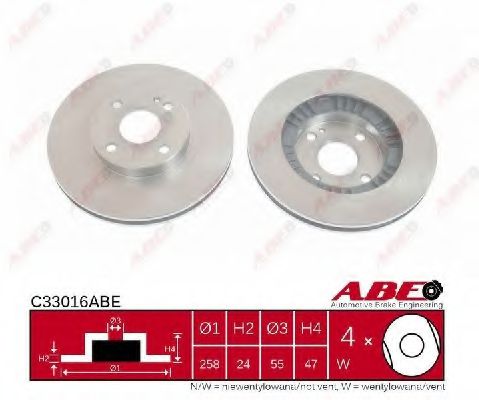 C33016ABE ABE Brake System Brake Disc