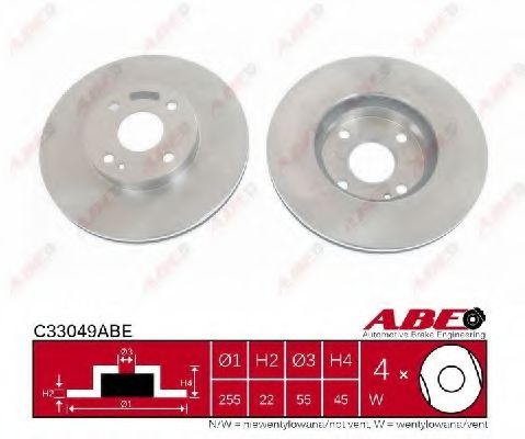 C33049ABE ABE Brake System Brake Disc