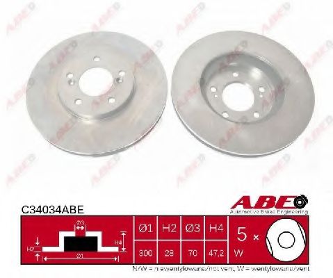 C34034ABE ABE Brake System Brake Disc