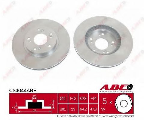 C34044ABE ABE Brake Disc