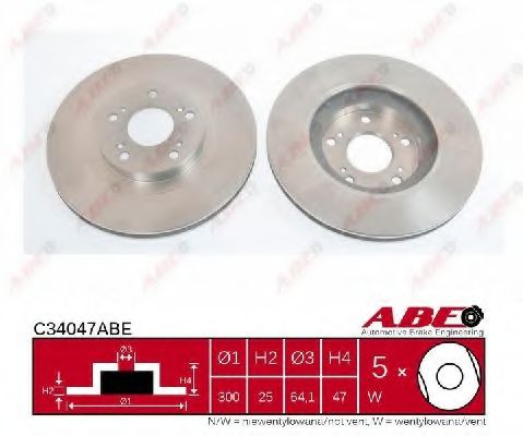 C34047ABE ABE Brake System Brake Disc