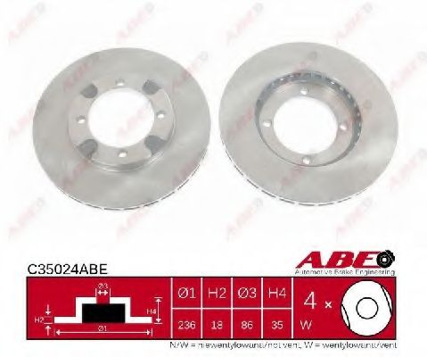C35024ABE ABE Brake System Brake Disc