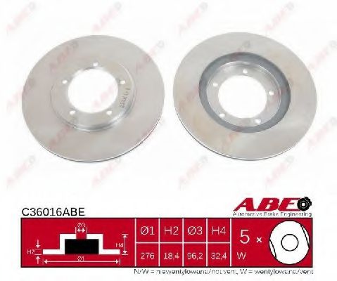 C36016ABE ABE Brake System Brake Disc