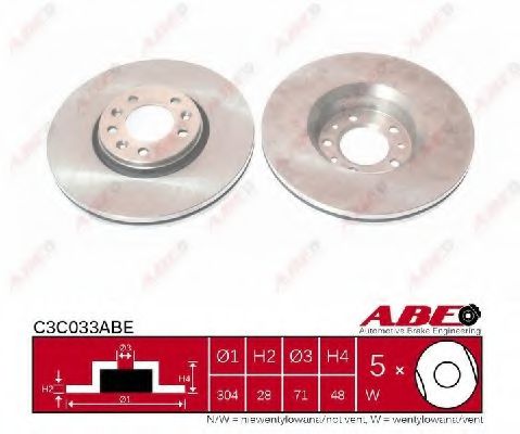 C3C033ABE ABE Brake System Brake Disc
