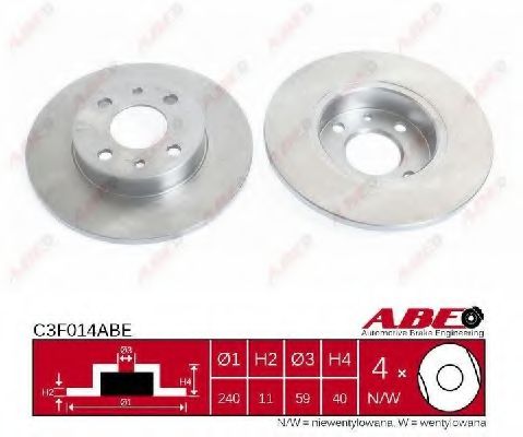 C3F014ABE ABE Brake System Brake Disc