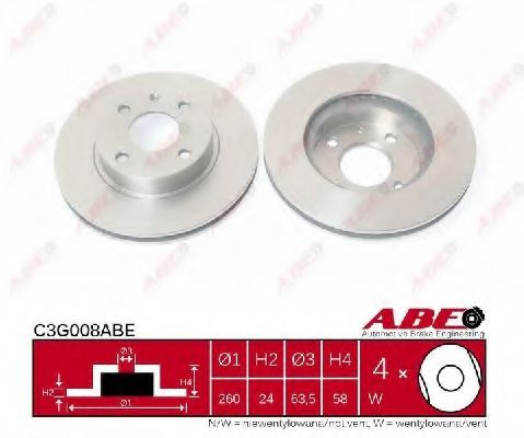 C3G008ABE ABE Brake System Brake Disc