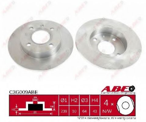 C3G009ABE ABE Brake System Brake Disc