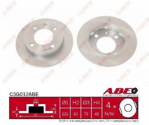 C3G012ABE ABE Brake System Brake Disc