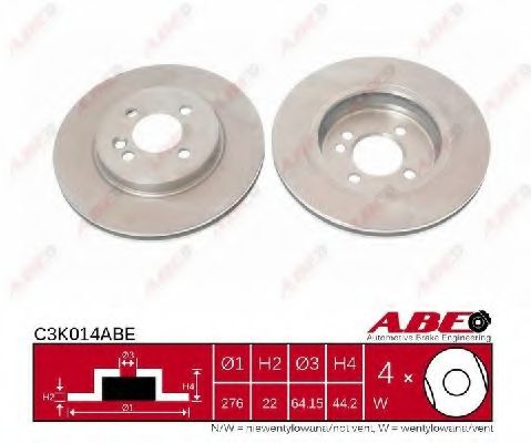 C3K014ABE ABE Brake System Brake Disc