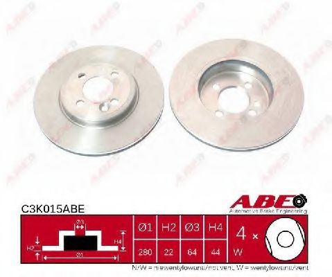 C3K015ABE ABE Brake System Brake Disc
