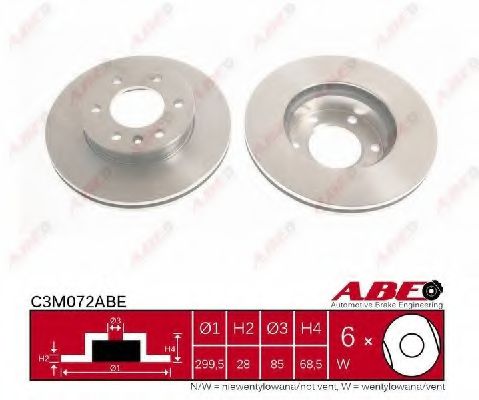C3M072ABE ABE Brake System Brake Disc