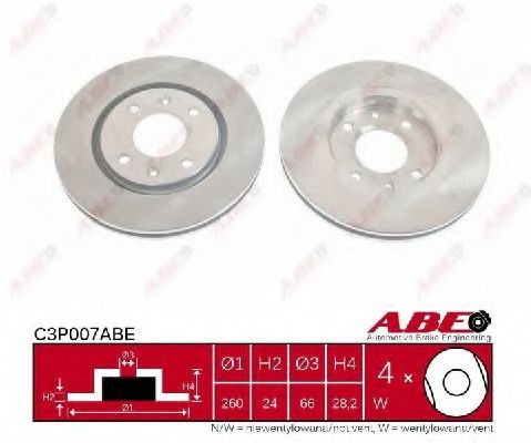 C3P007ABE ABE Brake System Brake Disc