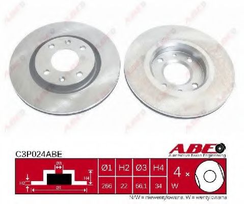C3P024ABE ABE Brake System Brake Disc