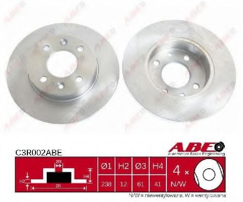 C3R002ABE ABE Brake System Brake Disc