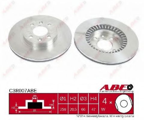C3R007ABE ABE Brake System Brake Disc