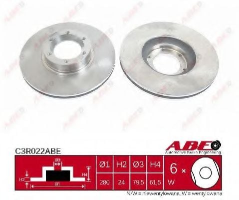 C3R022ABE ABE Brake System Brake Disc