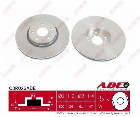 C3R026ABE ABE Brake System Brake Disc