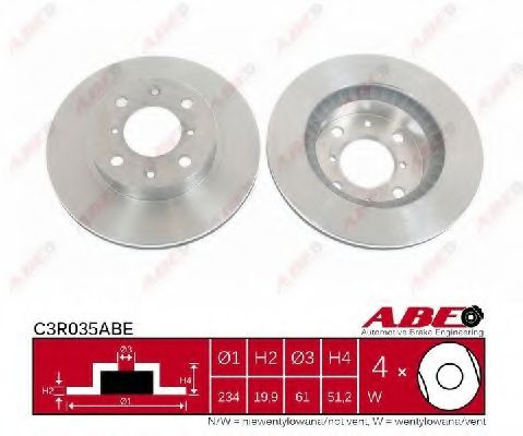 C3R035ABE ABE Brake System Brake Disc