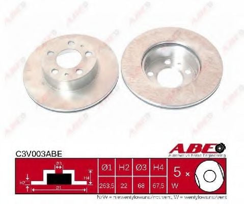 C3V003ABE ABE Brake System Brake Disc