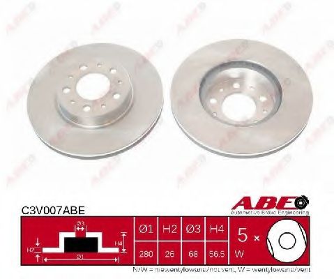 C3V007ABE ABE Brake System Brake Disc