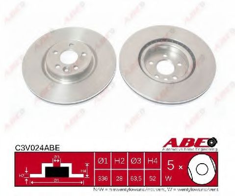 C3V024ABE ABE Brake System Brake Disc