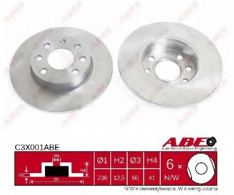 C3X001ABE ABE Brake System Brake Disc