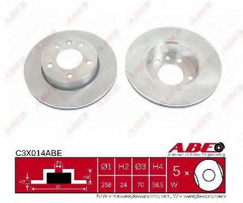C3X014ABE ABE Brake System Brake Disc