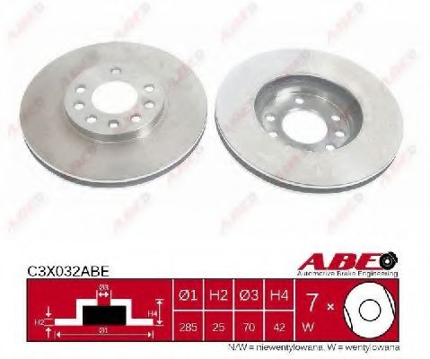 C3X032ABE ABE Brake System Brake Disc