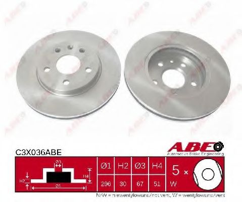 C3X036ABE ABE Brake System Brake Disc