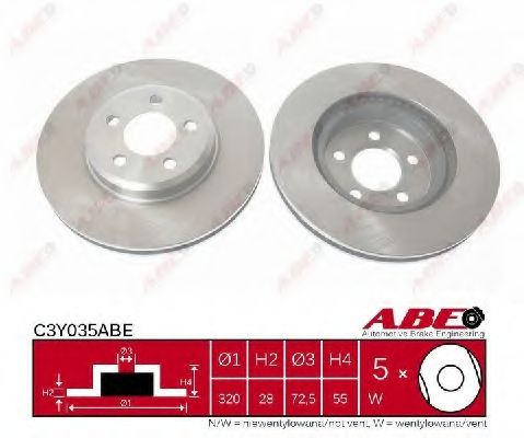 C3Y035ABE ABE Brake System Brake Disc