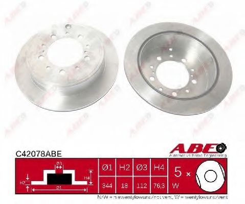 C42078ABE ABE Brake System Brake Disc