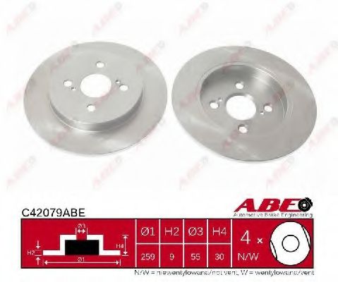 C42079ABE ABE Brake System Brake Disc