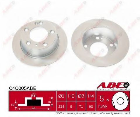 C4C005ABE ABE Brake System Brake Disc