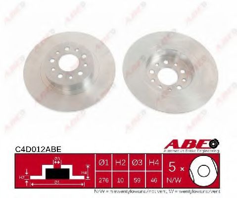 C4D012ABE ABE Brake System Brake Disc