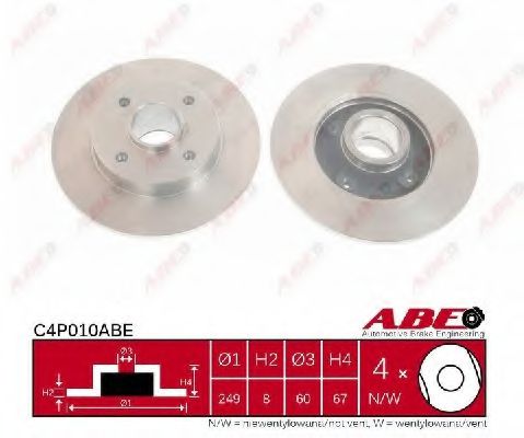 C4P010ABE ABE Brake System Brake Disc