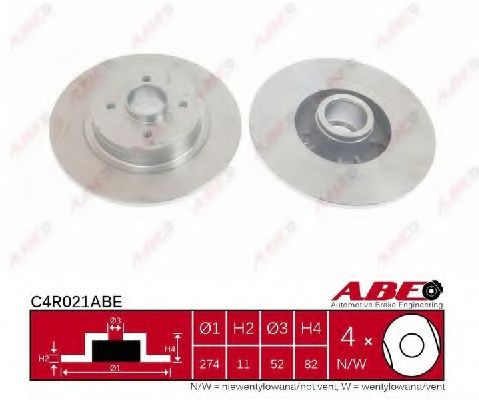C4R021ABE ABE Brake System Brake Disc