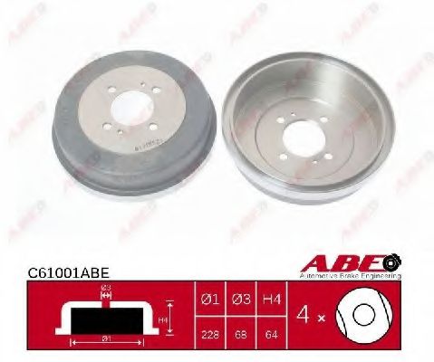 C61001ABE ABE Brake System Brake Drum