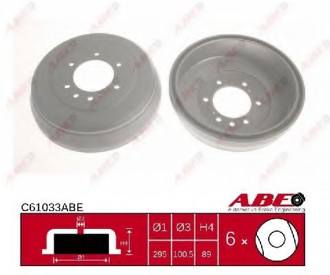 C61033ABE ABE Bremsanlage Bremstrommel