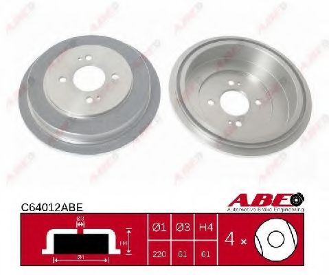 C64012ABE ABE Brake System Brake Drum