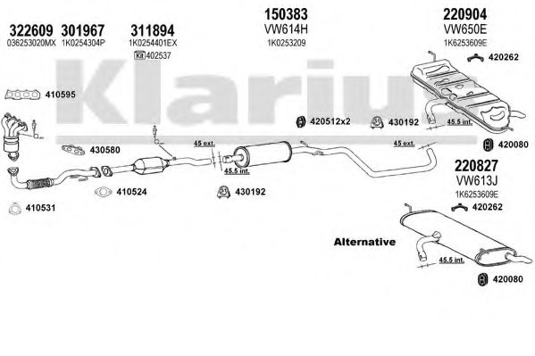 931476E KLARIUS Exhaust System