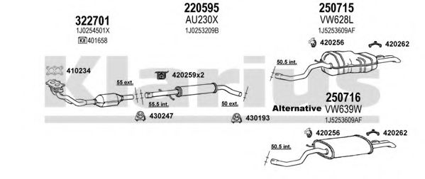 931591E KLARIUS Exhaust System Exhaust System
