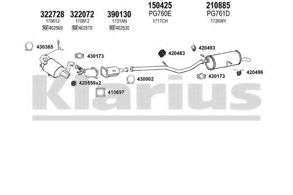 631281E KLARIUS Exhaust System