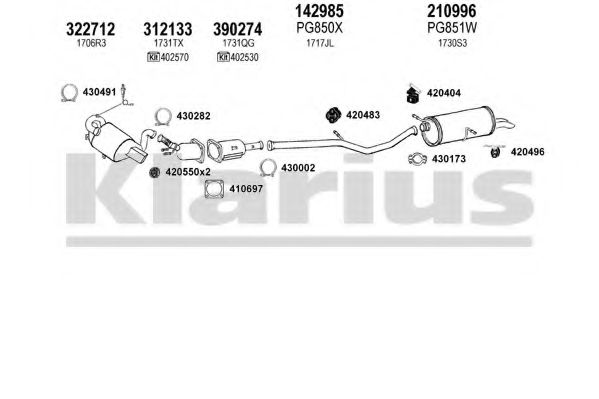180832E KLARIUS Exhaust System