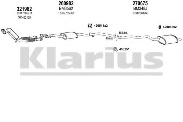 060372E KLARIUS Exhaust System