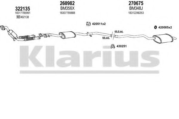 060388E KLARIUS Exhaust System Exhaust System