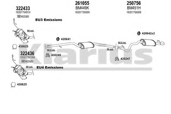 060477E KLARIUS Exhaust System