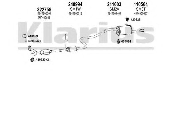 810007E KLARIUS Exhaust System Exhaust System