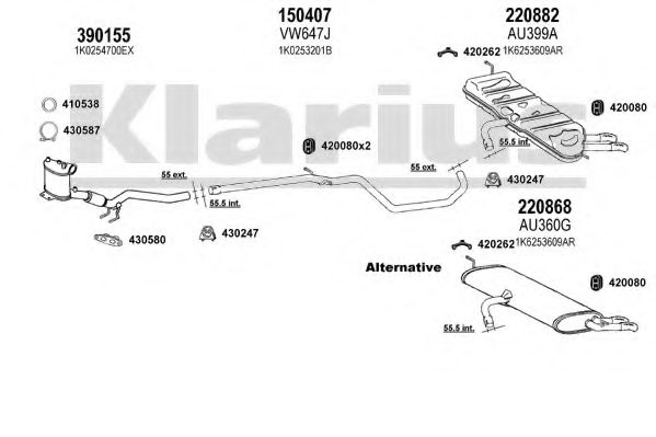 940778E KLARIUS Exhaust System Exhaust System