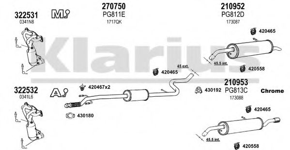 631260E KLARIUS Exhaust System