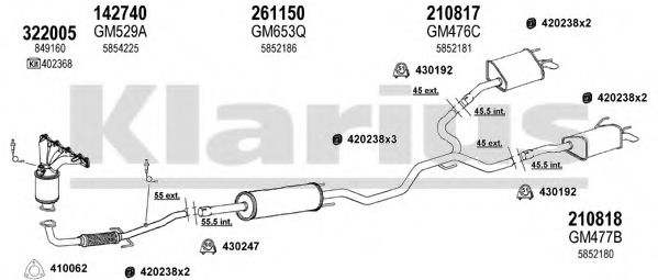 391756E KLARIUS Exhaust System